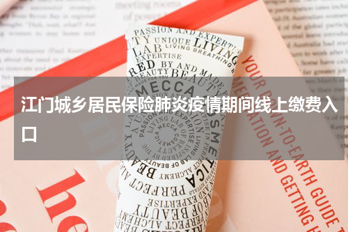 江门城乡居民保险肺炎疫情期间线上缴费入口