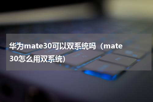 华为mate30可以双系统吗（mate30怎么用双系统）