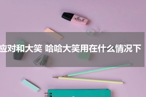 应对和大笑 哈哈大笑用在什么情况下