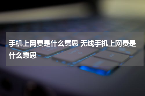 手机上网费是什么意思 无线手机上网费是什么意思