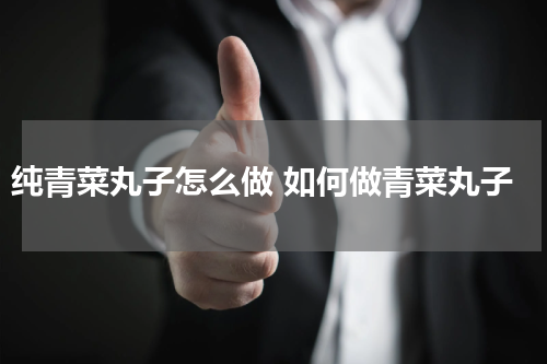 纯青菜丸子怎么做 如何做青菜丸子